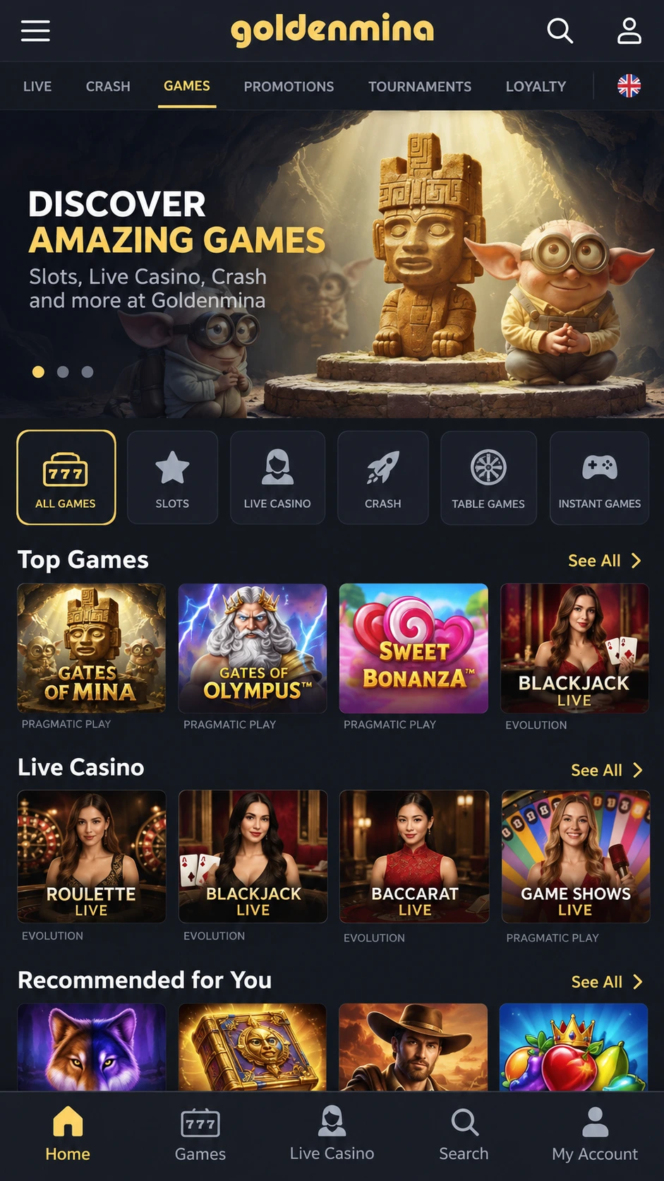 L'app di Goldenmina Casino